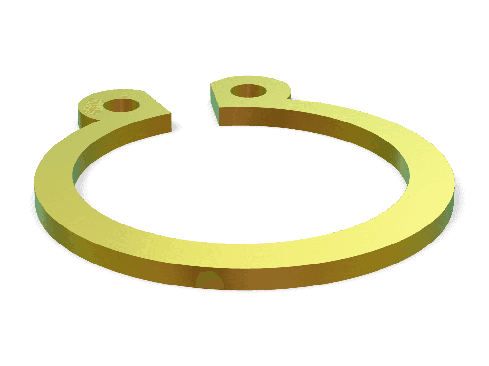 حلقة تثبيت خارجية للأعمدة DIN 471 – Steel، Zinc plated yellow