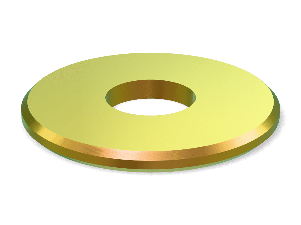 Flat Washer Large Series Form B DIN 9021B – Steel, Zinc plated yellow