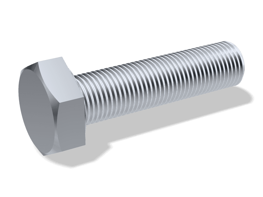 برغي سداسي الرأس سن كامل – سن ناعم DIN 961 / ISO 8676 – Steel 8.8، Zinc plated