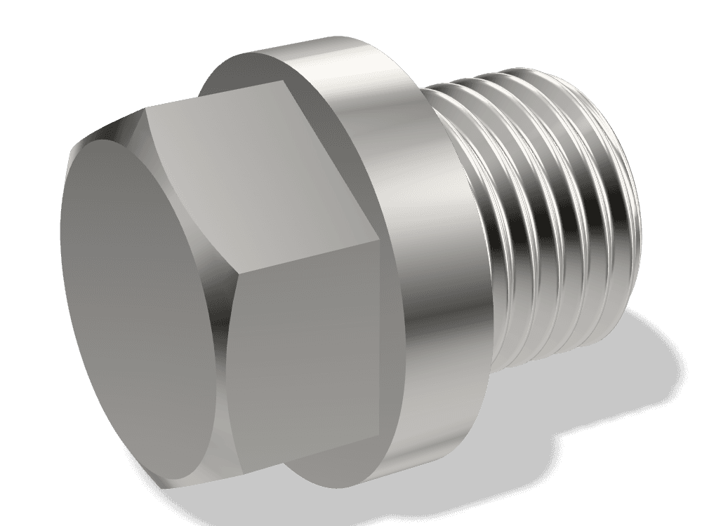 سدادة ملولبة سداسية بطوق DIN 910 – Stainless steel A4، Plain