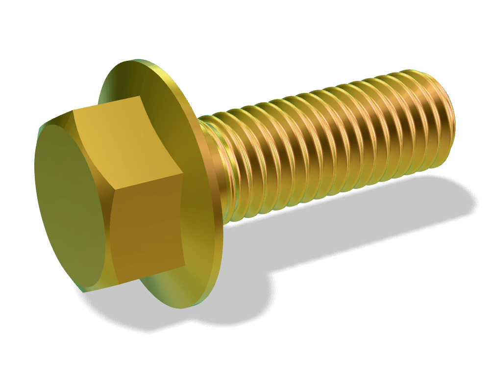 Hex Flange Bolt DIN 6921 – Steel 10.9, Zinc plated yellow