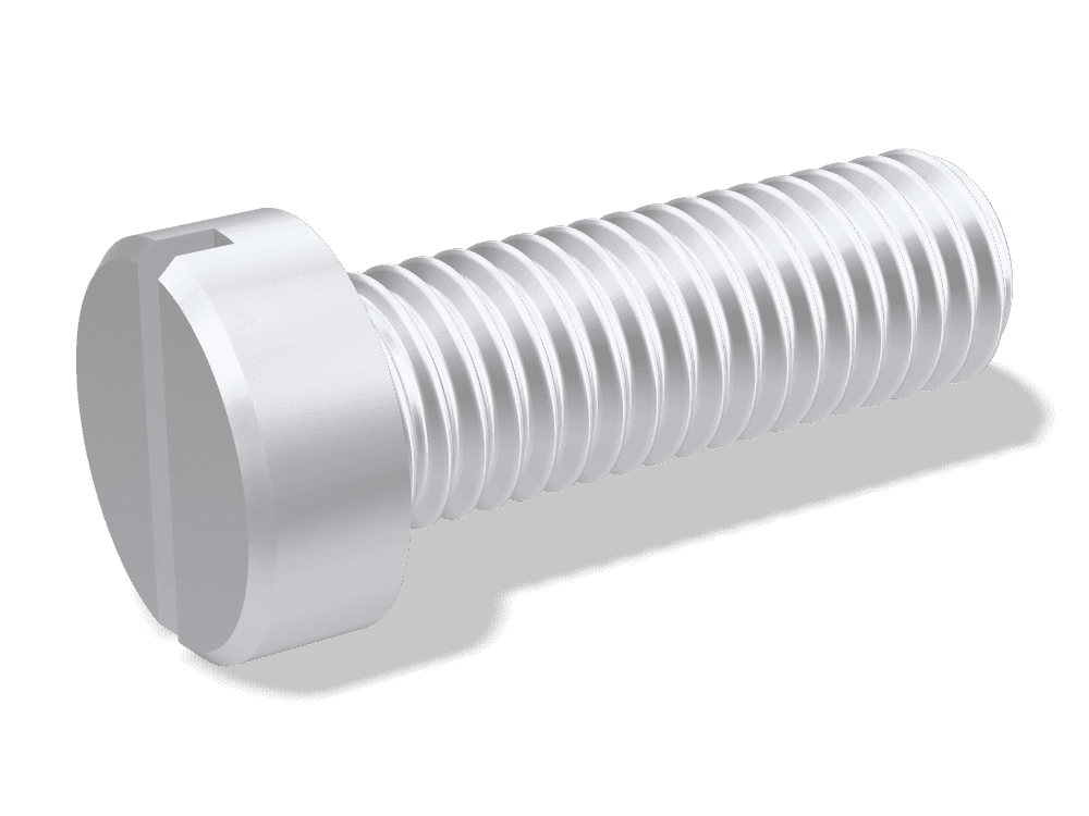 برغي رأس أسطواني بشق DIN 84 / ISO 1207 – Aluminium، Plain