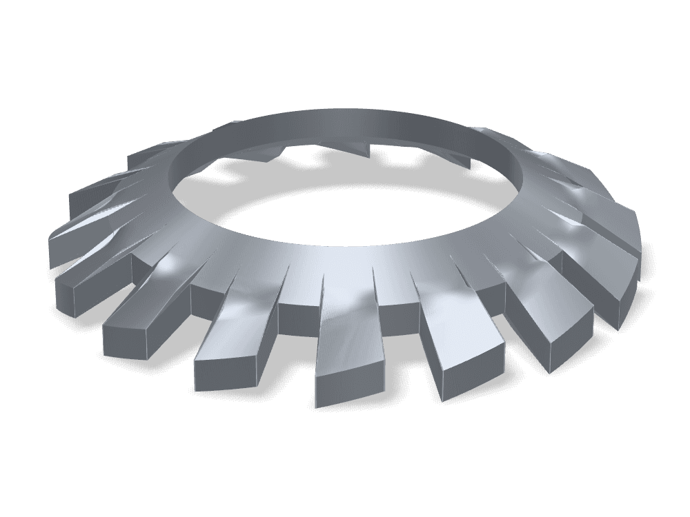 وردة قفل مخددة غاطسة DIN 6798V – Steel، Plain
