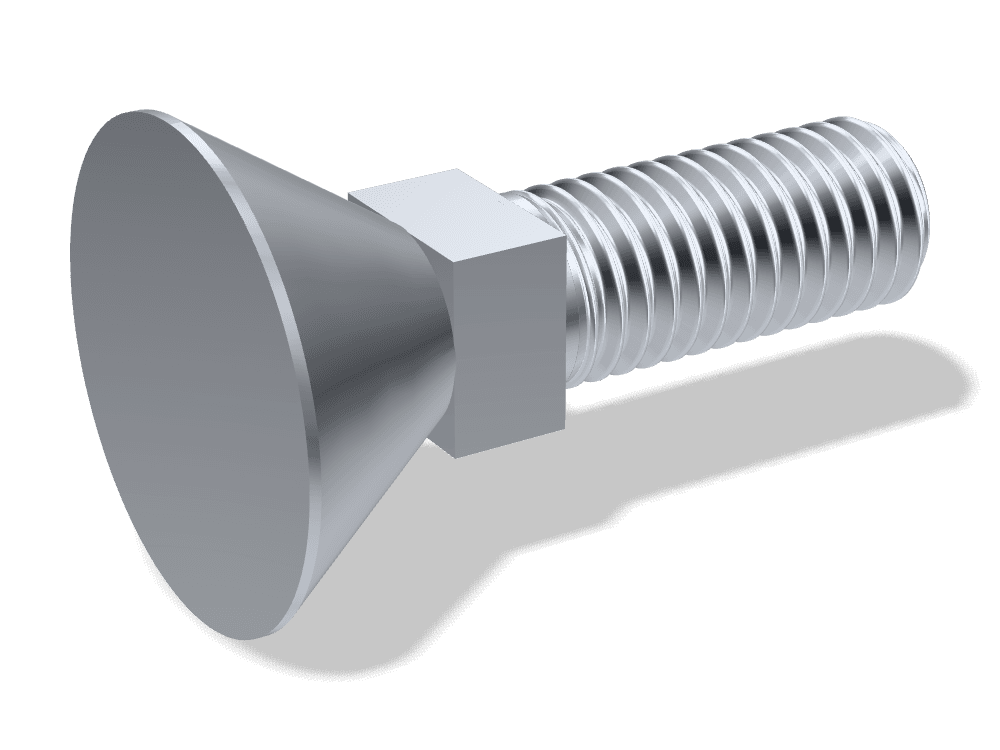 برغي رأس غاطس برقبة مربعة DIN 605 – Steel، Zinc plated