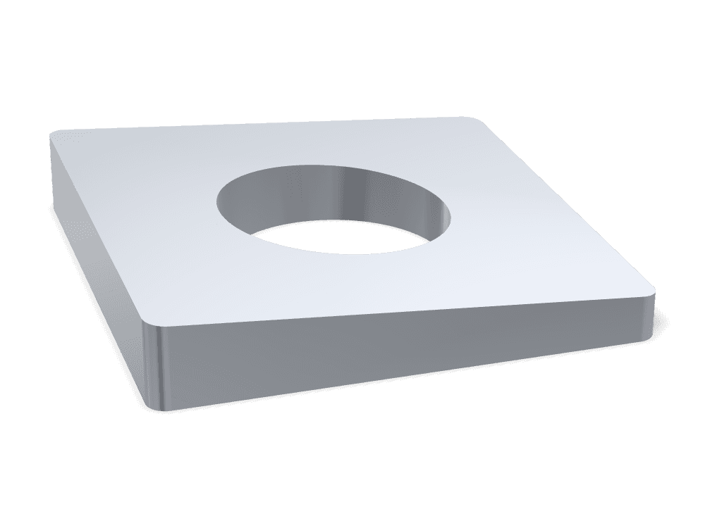Square Taper Washer for U-Sections DIN 434 – Steel, Zinc plated