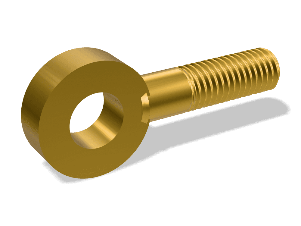 Eye Bolt Form B DIN 444B – Brass, Plain