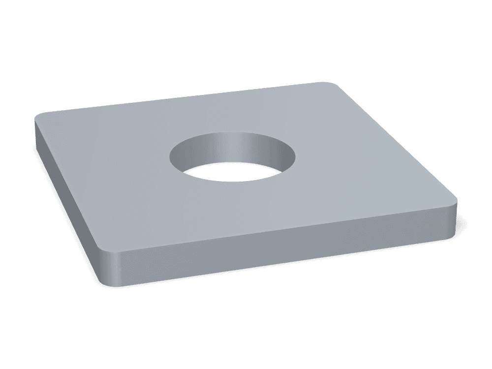 وردة مربعة DIN 436 – Steel، Hot-dip galvanized