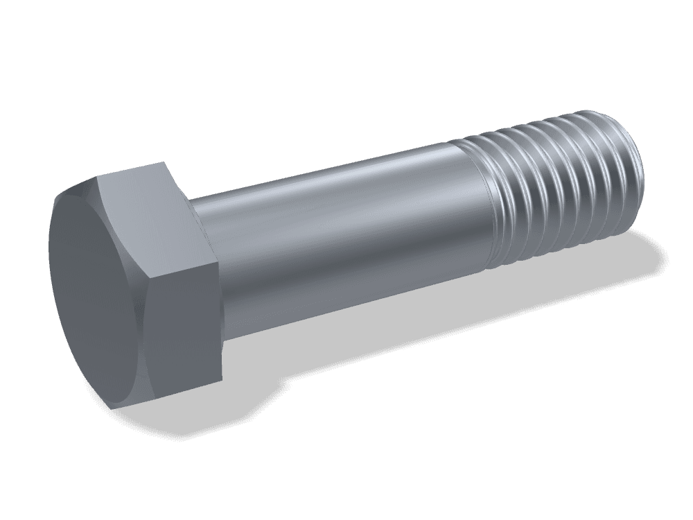 Hex Fit Bolt Short Thread DIN 610 – Steel 8.8, Plain