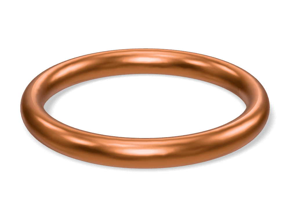 Sealing Ring Form C DIN 7603C – Copper, Plain – Image 1 of 2