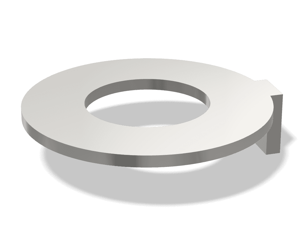 وردة قفل بلسان خارجي DIN 432 – Stainless steel A2، Plain – الصورة 1 من 2