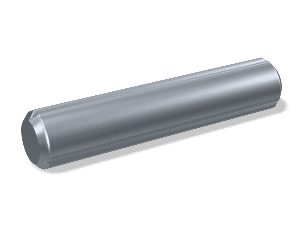 Grooved Pin Full-Length Parallel DIN 1473 – Steel, Plain