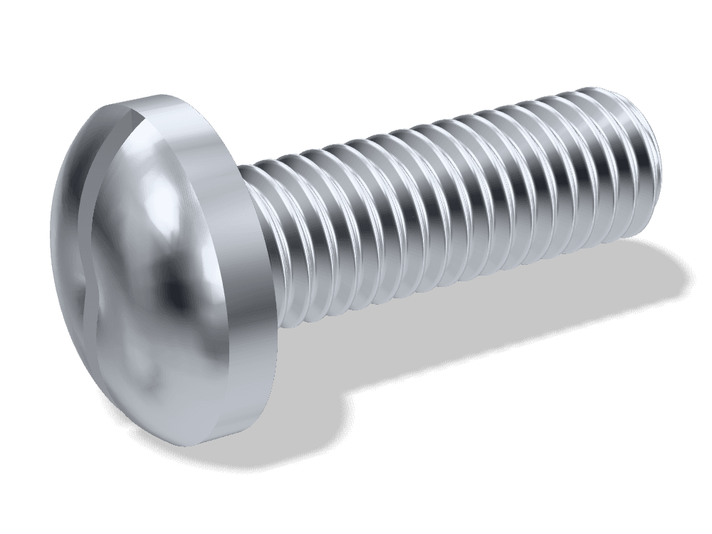 Slotted Pan Head Screw DIN 85 – Steel 4.8, Zinc plated