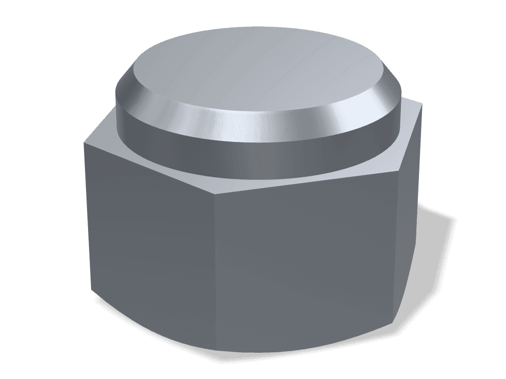 صامولة غطاء سداسية منخفضة DIN 917 – Steel 6 (nut)، Plain