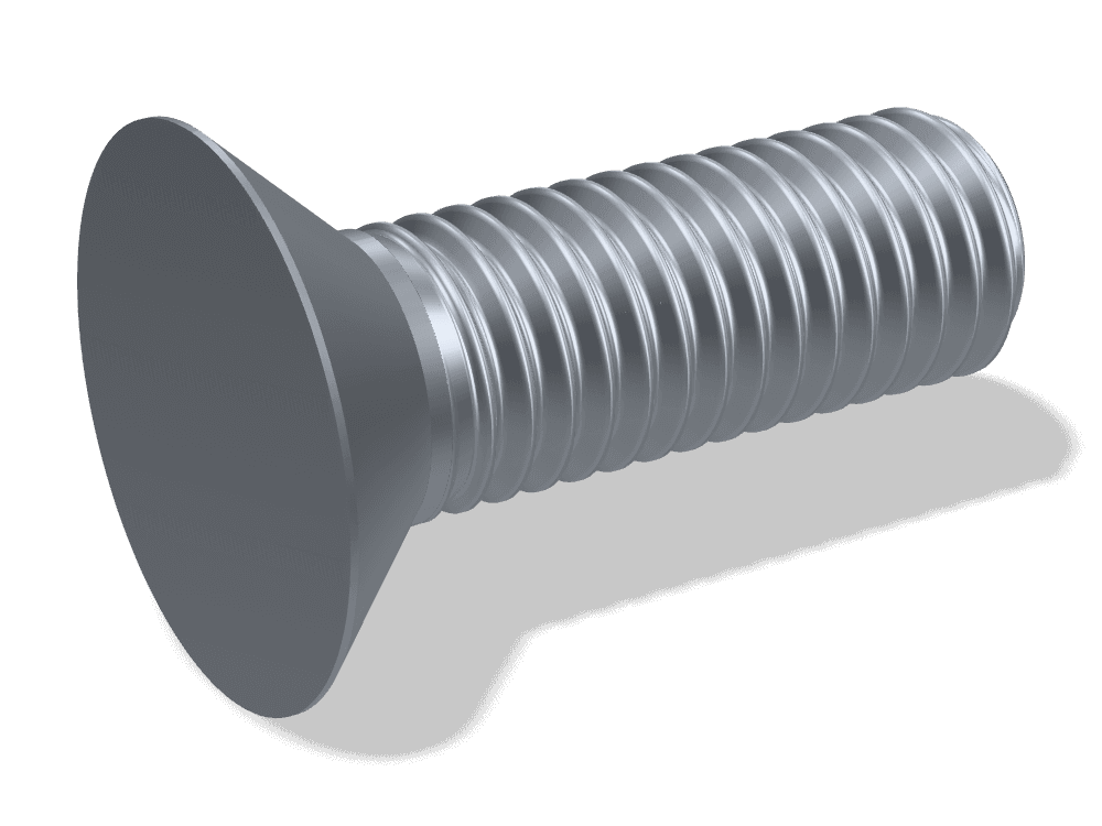 برغي رأس غاطس بنتوء DIN 604 – Steel 4.6، Plain