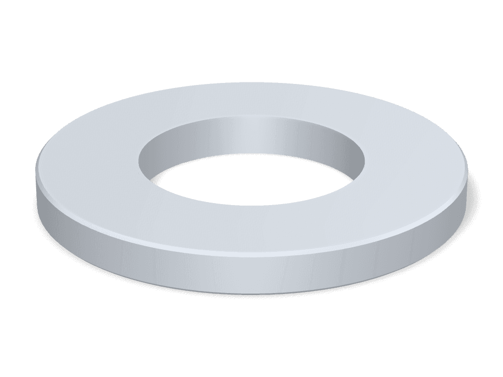 Flat Washer DIN 125A / ISO 7089 – Steel 140 HV, Zinc flake