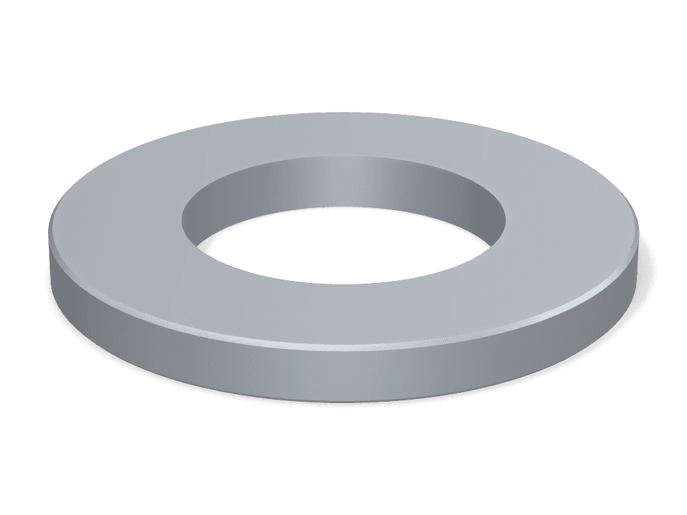 وردة مسطحة للبراغي السداسية (درجة C) DIN 126 – Steel، Hot-dip galvanized
