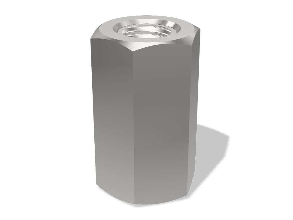 صامولة وصل سداسية طويلة DIN 6334 – Stainless steel A2، Plain