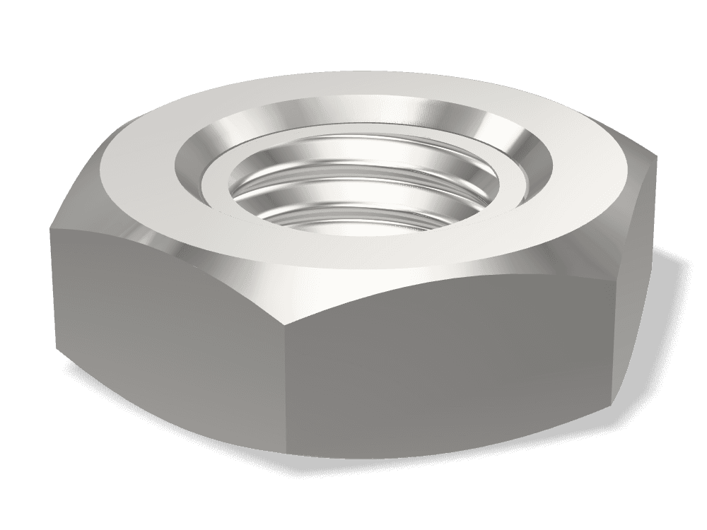 صامولة سداسية رفيعة – سن ناعم DIN 936 – Stainless steel A2، Plain