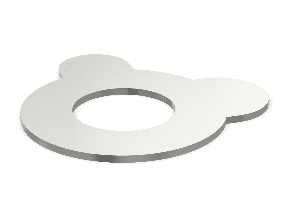 وردة قفل بلسانين DIN 463 – Stainless steel A2، Plain