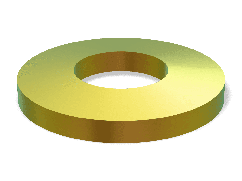 وردة زنبركية مخروطية DIN 6796 – Steel، Zinc plated yellow