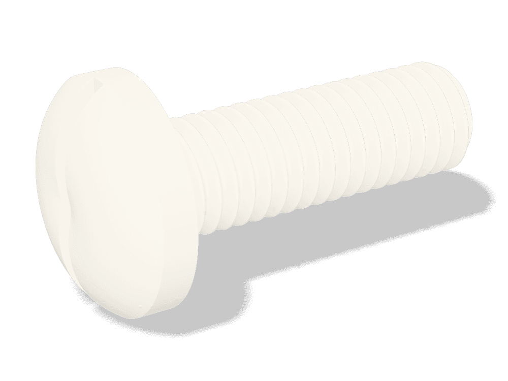 Slotted Pan Head Screw DIN 85 – Nylon PA 6.6, Plain