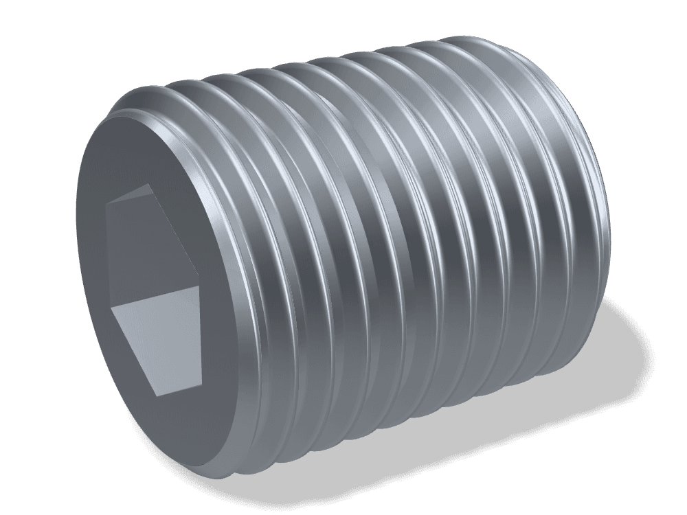 سدادة أنابيب ألن مخروطية DIN 906 – Steel، Plain