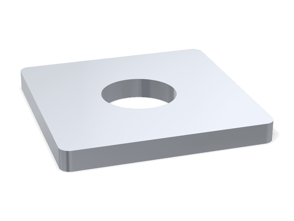 وردة مربعة DIN 436 – Steel، Zinc plated