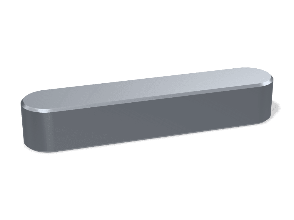 خابور متوازي – الشكل A DIN 6885A – Steel، Plain