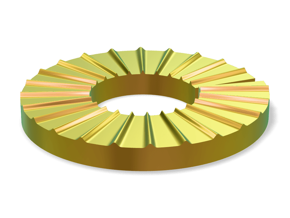 Ribbed Lock Washer WN Ripp – Steel, Zinc plated yellow