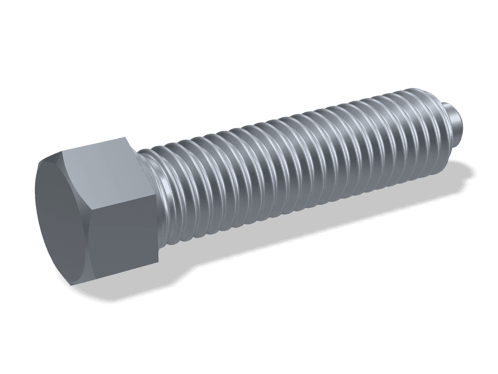 برغي سداسي الرأس بطرف إصبعي DIN 561B – Steel 8.8، Plain