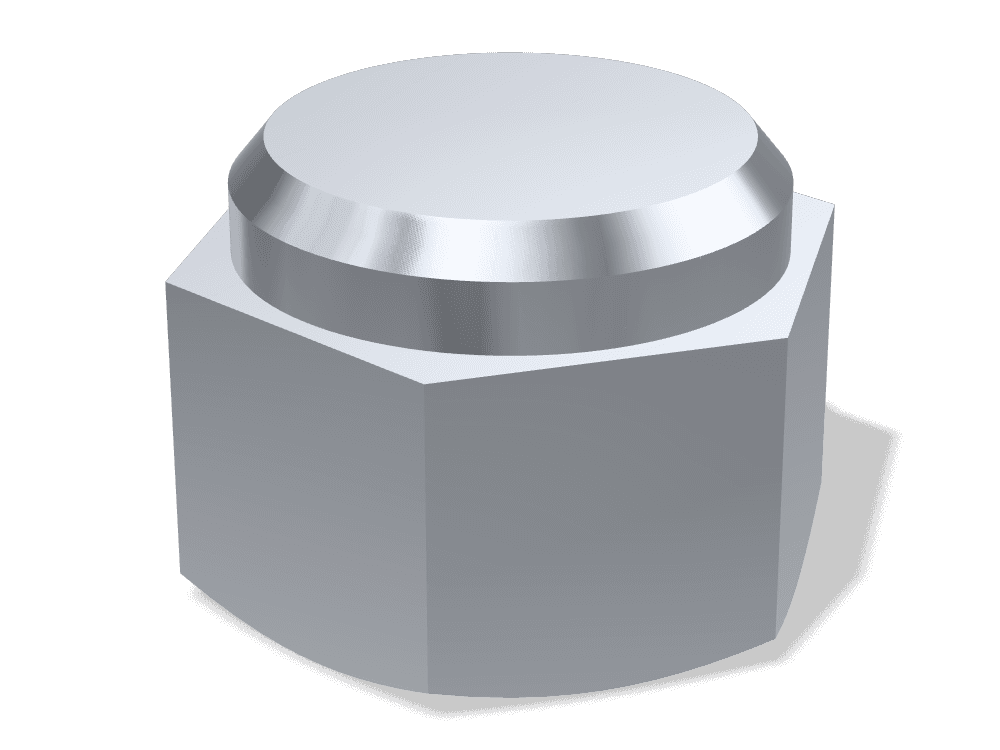 صامولة غطاء سداسية منخفضة DIN 917 – Steel 6 (nut)، Zinc plated