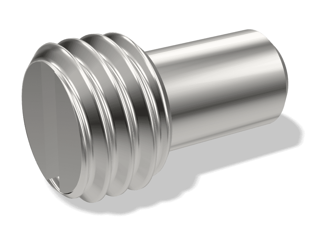 برغي دودة بشق – طرف إصبعي طويل DIN 417 – Stainless steel A4، Plain
