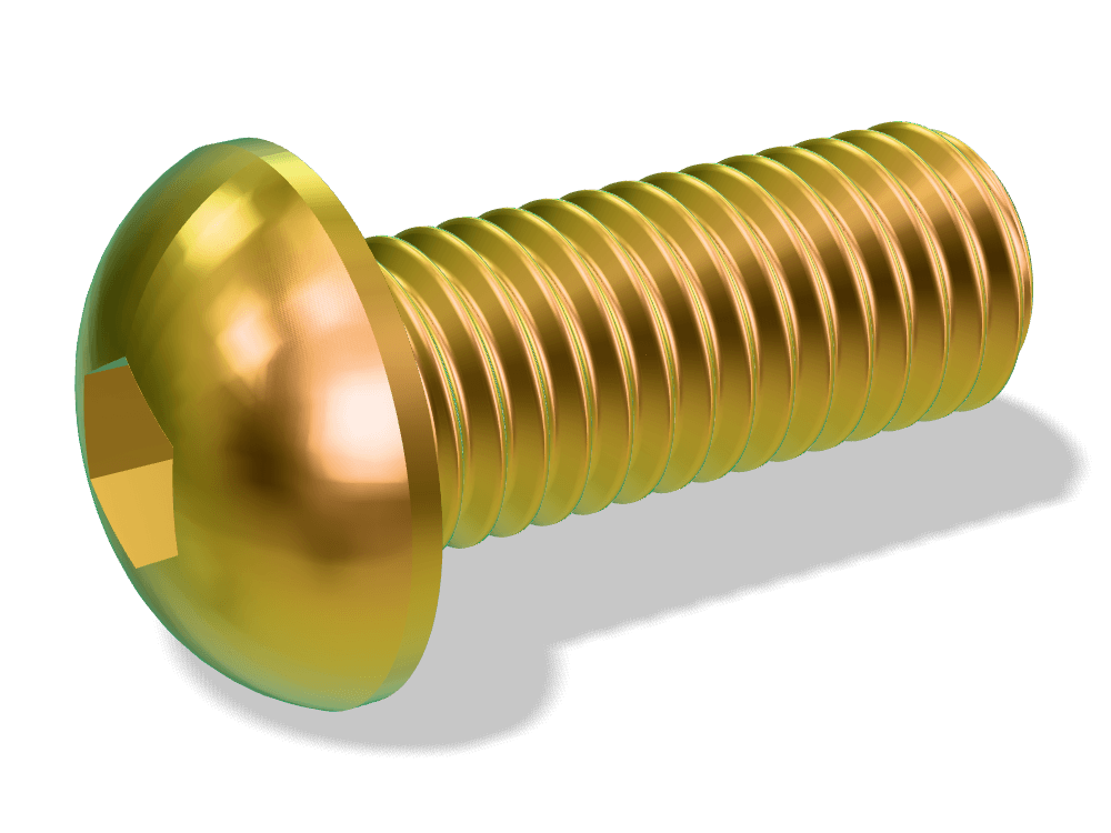 برغي ألن رأس عدسي DIN 7380 / ISO 7380-1 – Steel 10.9، Zinc plated yellow