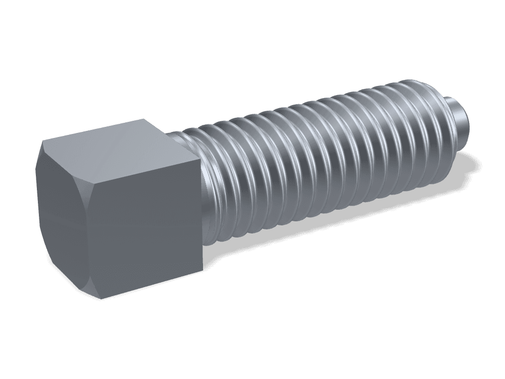 برغي رأس مربع بطرف إصبعي قصير DIN 479 – Steel 8.8، Plain