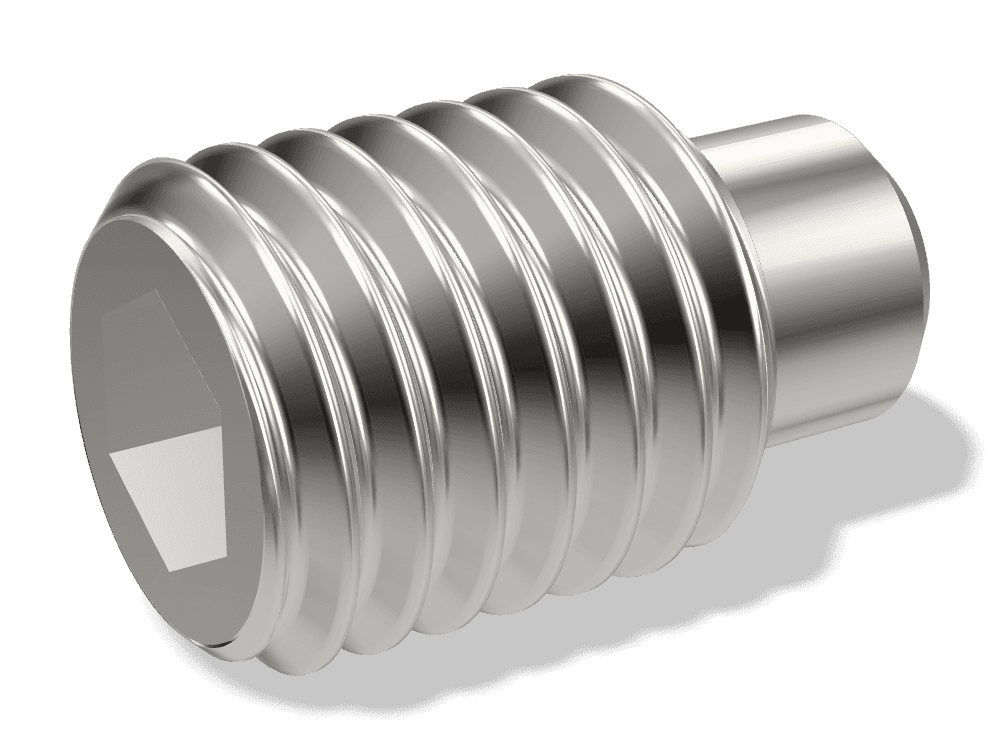 برغي ألن بدون رأس (دودة) – طرف إصبعي DIN 915 / ISO 4028 – Stainless steel A4، Plain