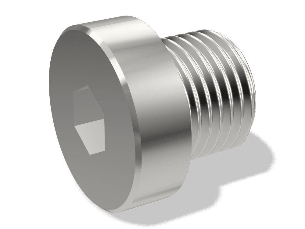 Hex Socket Screw Plug with Collar DIN 908 – Stainless steel A4, Plain