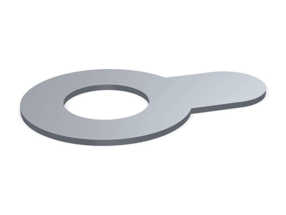 وردة قفل بلسان طويل DIN 93 – Steel، Plain – الصورة 1 من 2