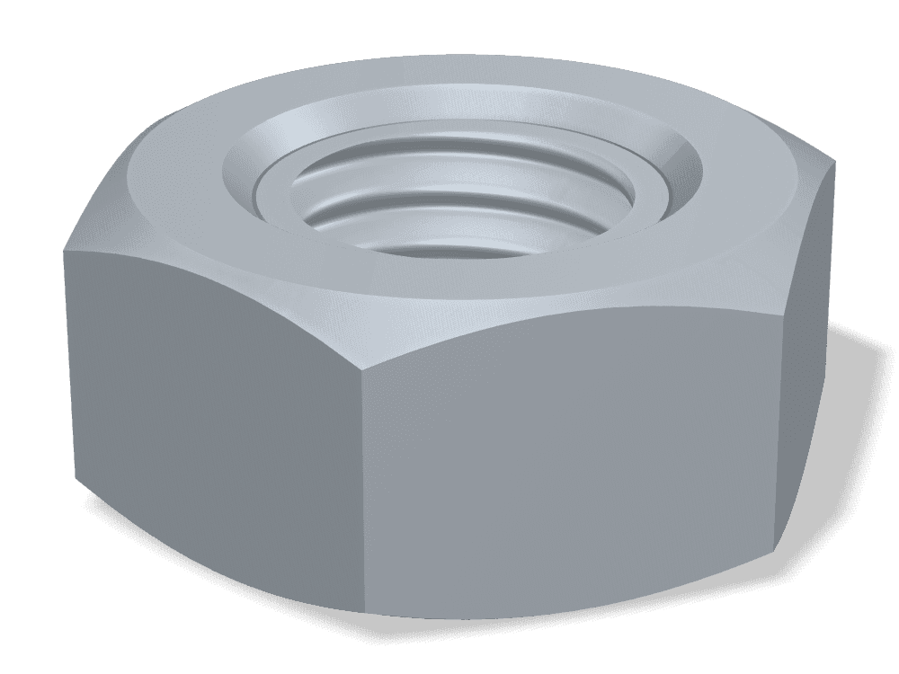 صامولة سداسية DIN 934 / ISO 4032 – Steel 8 (nut)، Hot-dip galvanized