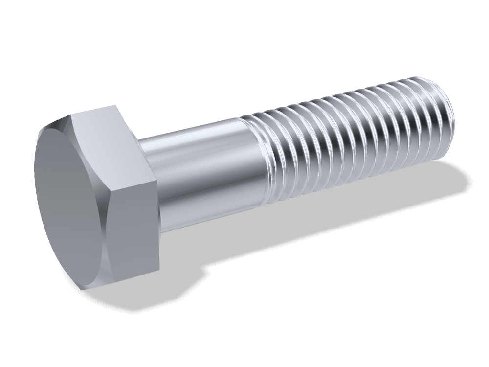 برغي سداسي الرأس نصف سن DIN 931 / ISO 4014 – Steel 25CrMo4، Zinc plated