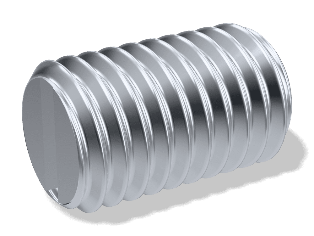 Slotted Set Screw Flat Point DIN 551 – Steel, Zinc plated