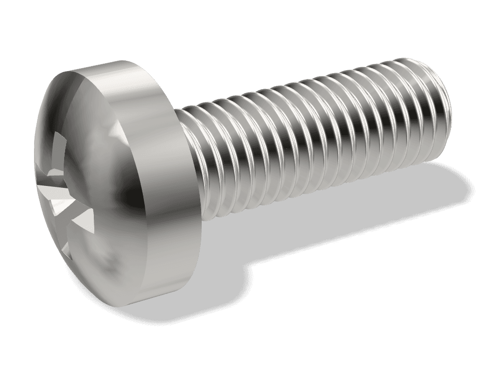برغي رأس أسطواني مقبب فيليبس DIN 7985 / ISO 7045 – Stainless steel A4، Plain