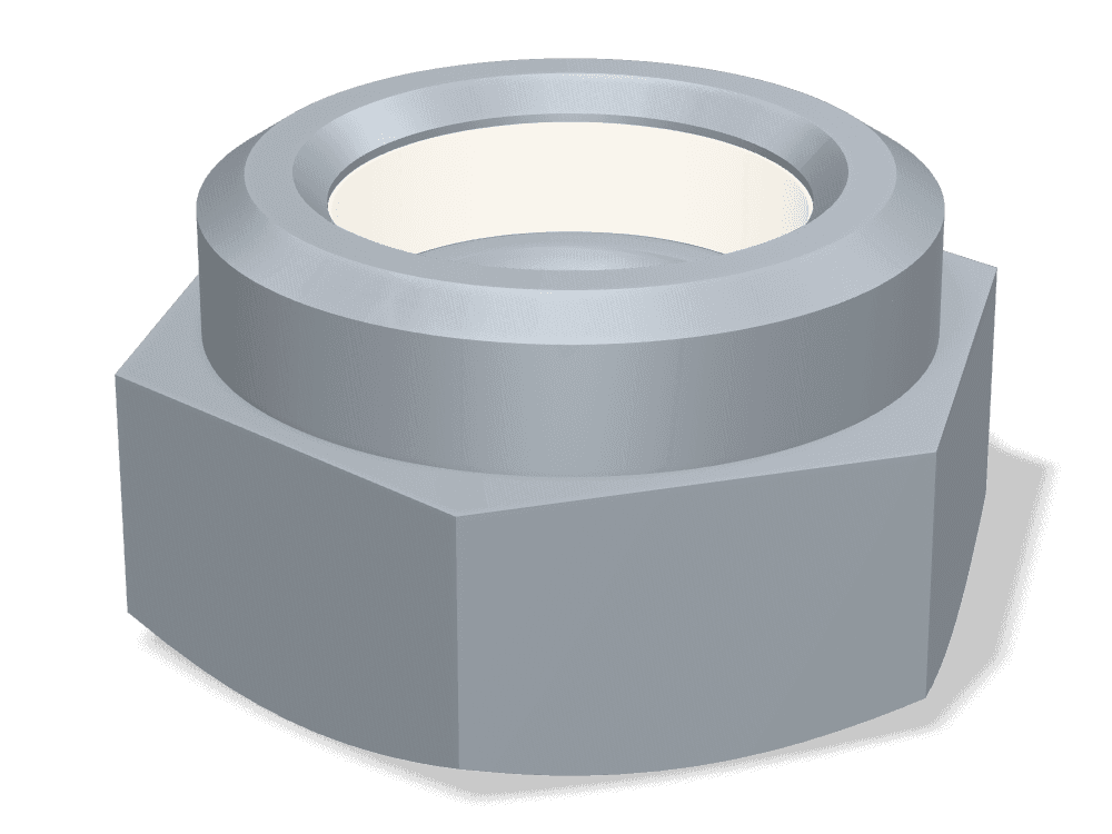 صامولة قفل بحلقة نايلون – رفيعة DIN 985 – Steel 8 (nut)، Hot-dip galvanized