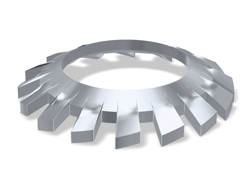 وردة قفل مخددة غاطسة DIN 6798V – Steel، Zinc plated