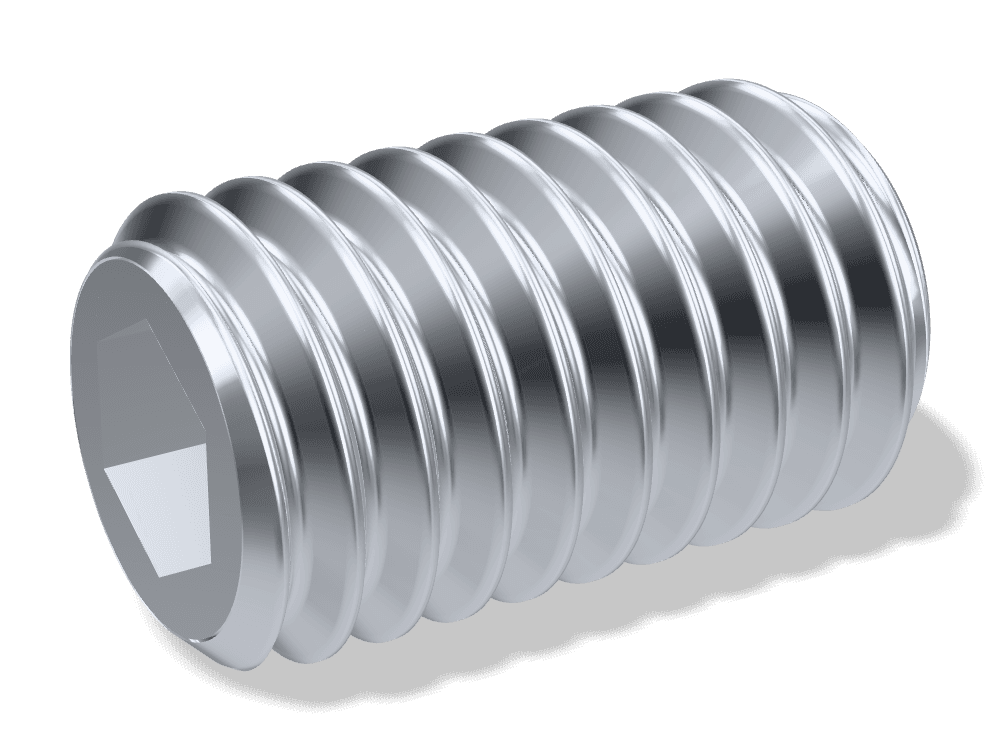 Socket Set Screw Cup Point ASME B18.3 – Alloy steel (ASTM A574), Zinc plated