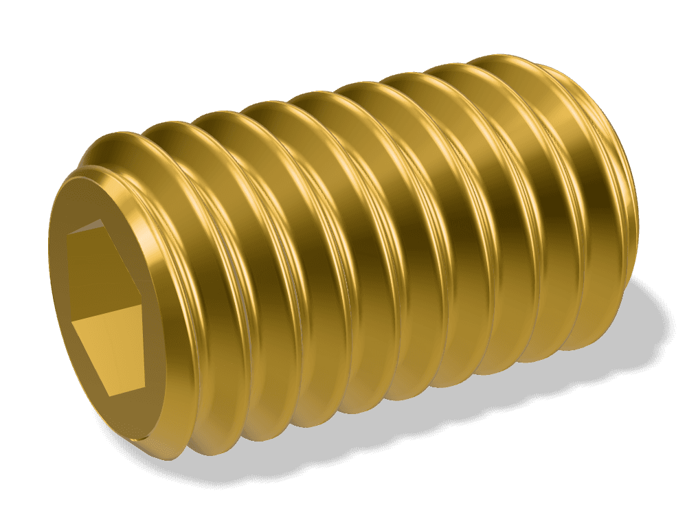 Socket Set Screw Cup Point ASME B18.3 – Brass, Plain
