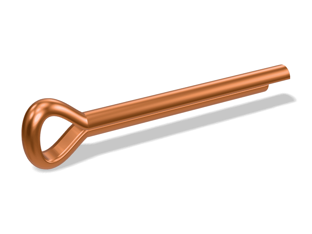 مسمار كوتر (خابور مشقوق) DIN 94 / ISO 1234 – Copper، Plain – الصورة 1 من 2