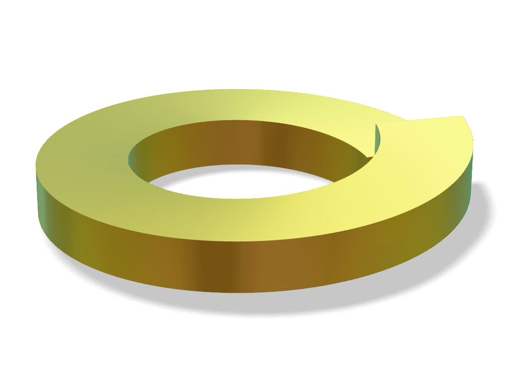 وردة زنبركية (سوستة) – الشكل B DIN 127B – Steel، Zinc plated yellow
