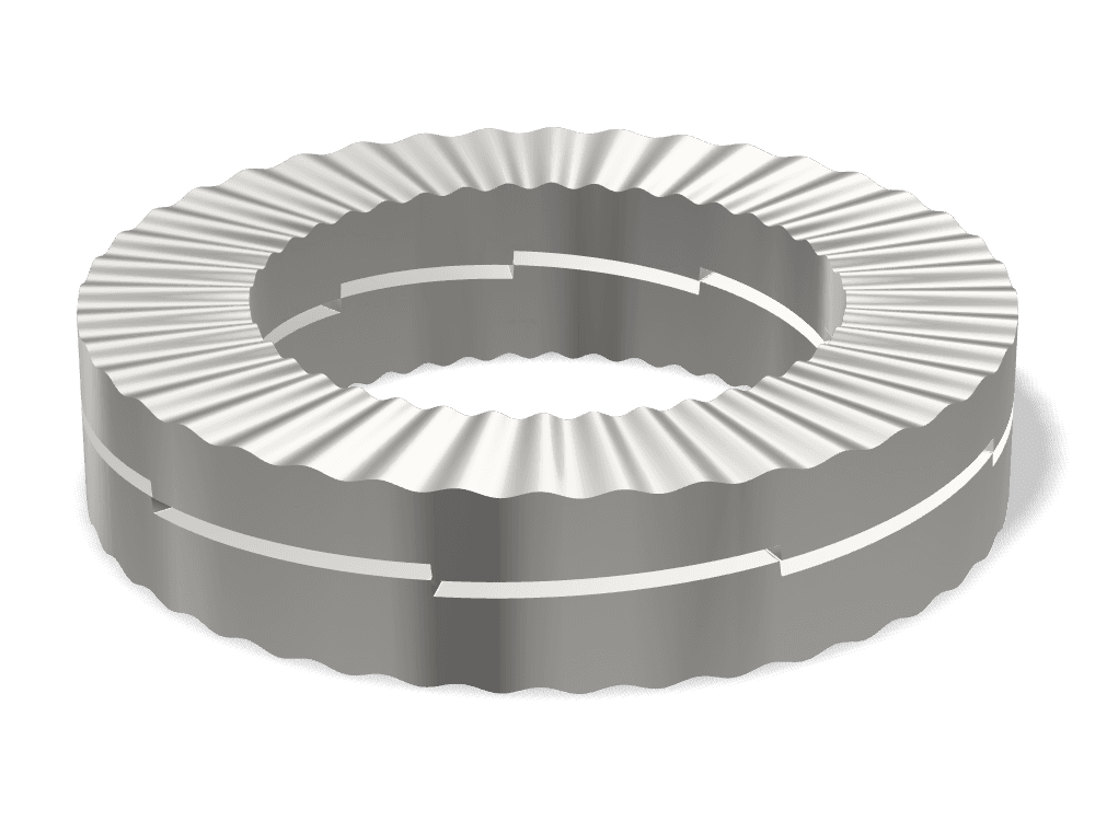 وردة قفل إسفينية مزدوجة DIN 25201 – Stainless steel A4، Plain