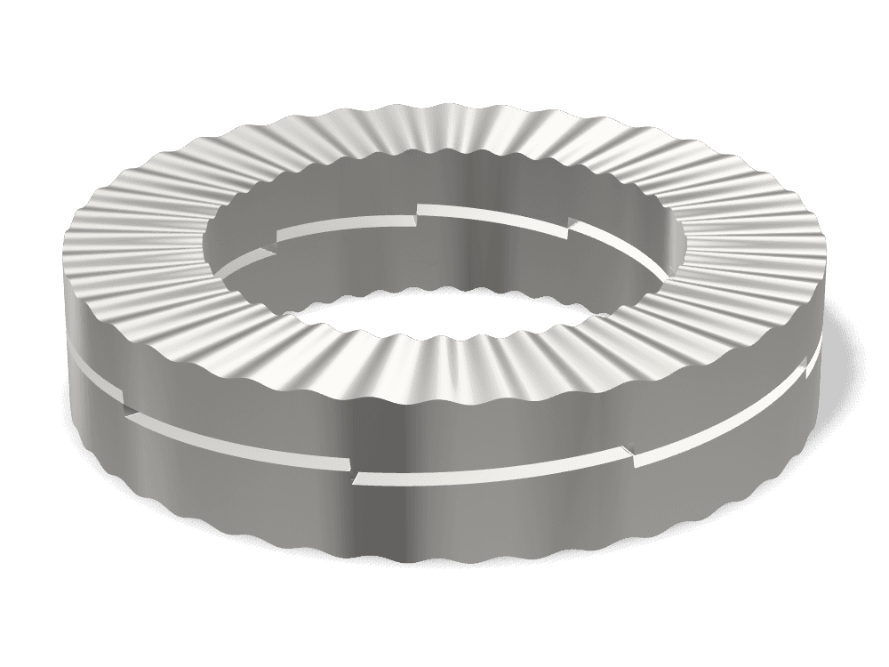 وردة قفل إسفينية مزدوجة DIN 25201 – Stainless steel A4، Plain