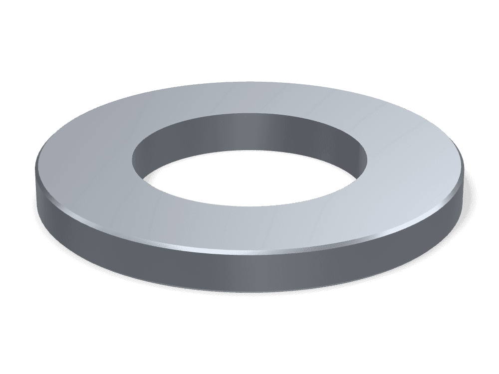 وردة مسطحة للبراغي السداسية (درجة C) DIN 126 – Steel، Plain